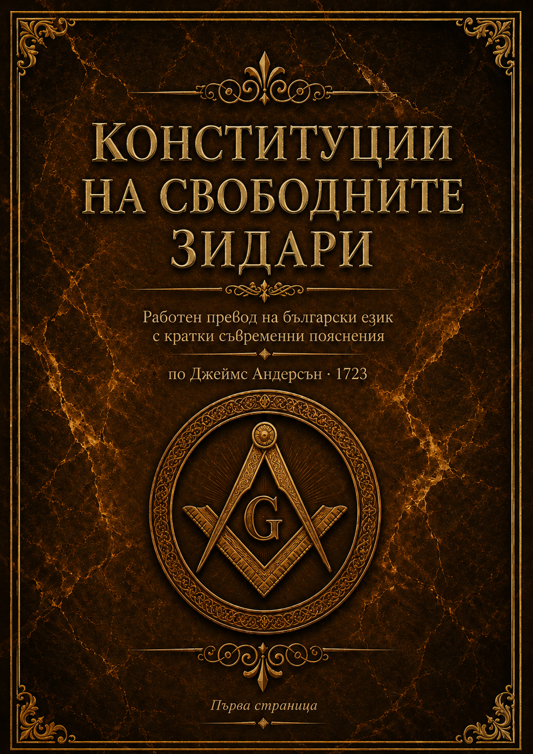 Корица на книгата Конституции на свободните зидари